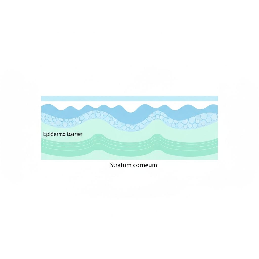 Struktura bariery hydrolipidowej - diagram warstw skóry